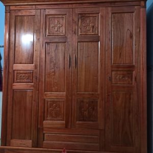Tủ áo gỗ xoan đào gia lai 4 cánh