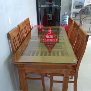 bộ bàn ăn gỗ sồi 6 ghế