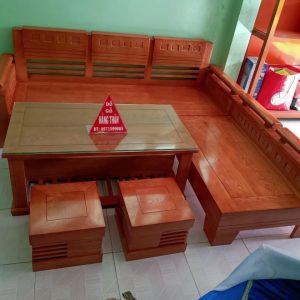 Sofa góc gỗ sồi nga