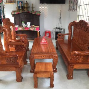 bộ ghế phòng khách gỗ gõ đỏ ( bên )
