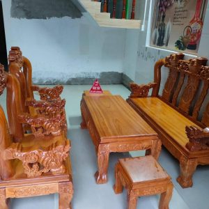 bộ ghế phòng khách gỗ gõ đỏ ( bên )