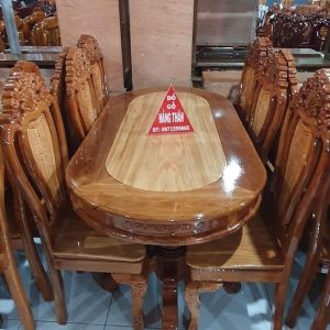 bàn ăn căm xe 6 ghế