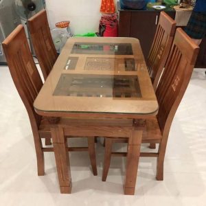 Bàn ăn gỗ sồi 4 ghế