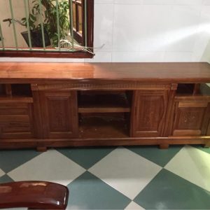 kệ ti vi gỗ xoan đào lào kiểu thớt