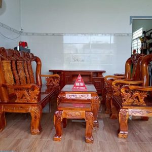 Sofa gỗ tràm bông vàng tay rồng (01)