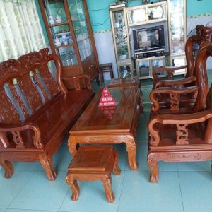 Bộ ghế đào gỗ căm xe