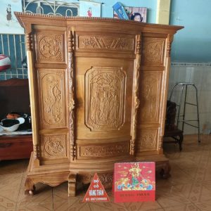 tủ thờ căm xe 6 chân
