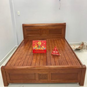 Giường gỗ xoan đào lào dát phản 1m6