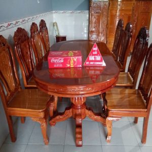 bàn ăn căm xe 8 ghế