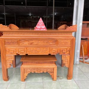 Bàn thờ gỗ gõ đỏ mẹ bồng con