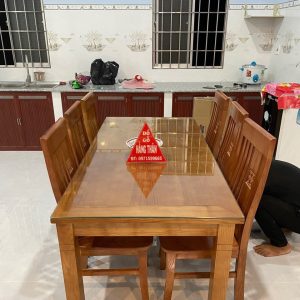 bộ bàn ăn gỗ sồi 6 ghế