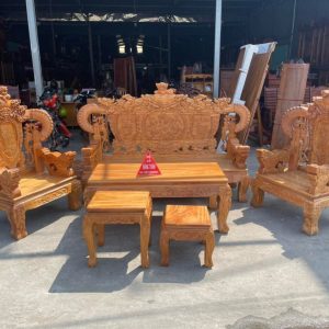 sofa gỗ gõ đỏ