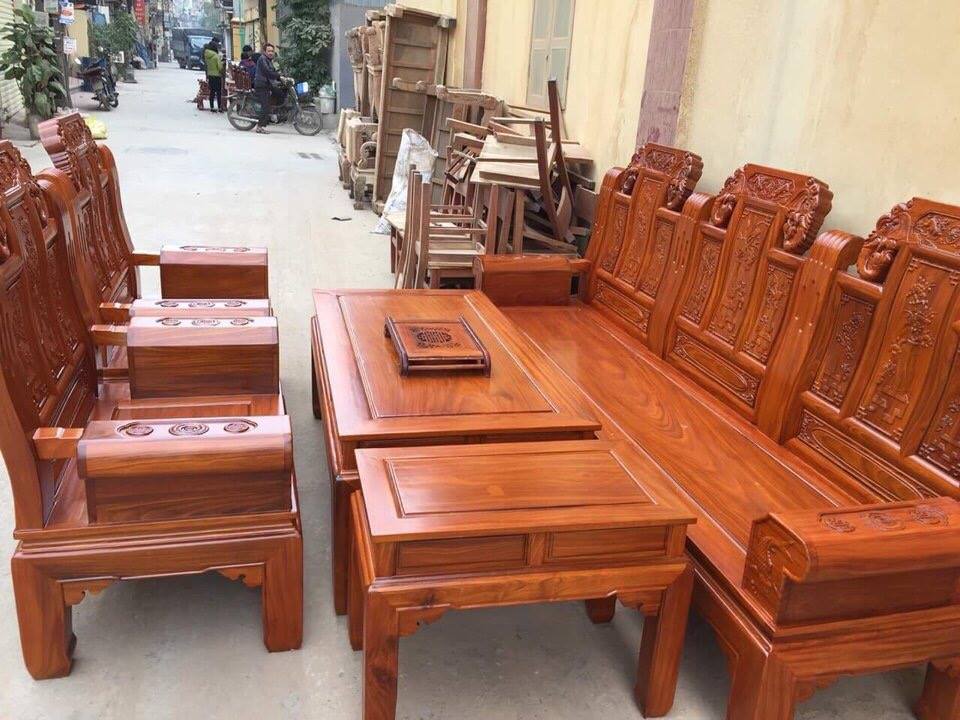 Bộ Hộp Âu Á Chương Voi Gỗ Gõ Đỏ Đẹp Tại Việt Nam