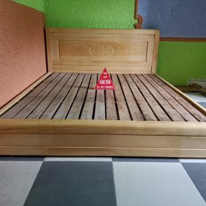 Giường gỗ sồi nga kiểu nhật 1m6
