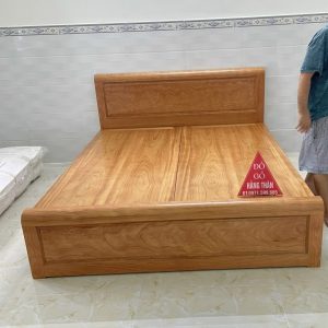 Giường gỗ gõ đỏ 1m6